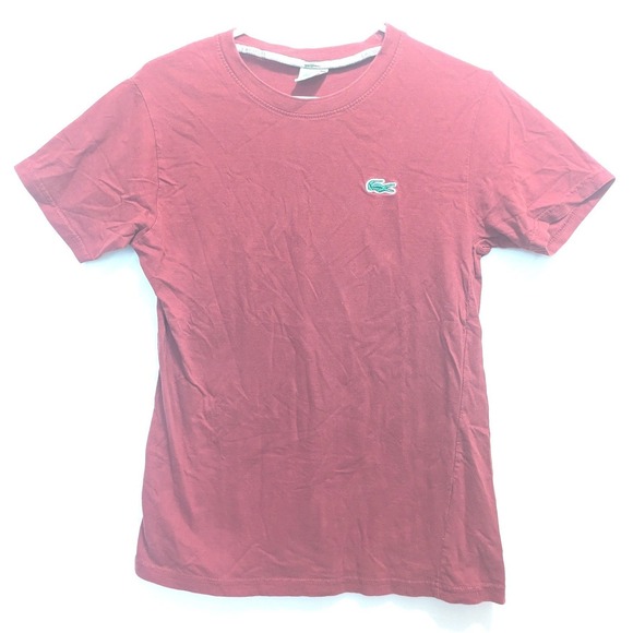 Lacoste Other - Lacoste Men's XL Red Short Sleeve Crew Neck T-Shirt Embroidered Crocodile Logo